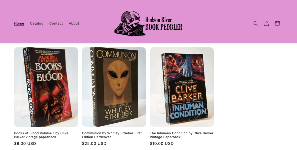 Hudson River Book Peddler website. Cheap used books.